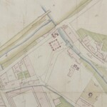 Mura tra porta delle Lame e il porto delle Navi Particolare tratto dal Catasto Gregoriano (1835) della città di Bologna, messo a disposizione dall'Archivio di Stato di Roma con il progetto "Imago II".