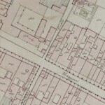 Malgrado: imbocco su Strada Maggiore Particolare tratto dal Catasto Gregoriano (1835) della città di Bologna, messo a disposizione dall'Archivio di Stato di Roma con il progetto "Imago II".