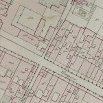 Malgrado: imbocco su Strada Maggiore Particolare tratto dal Catasto Gregoriano (1835) della città di Bologna, messo a disposizione dall'Archivio di Stato di Roma con il progetto "Imago II".