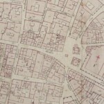 Mercato di Mezzo (nei pressi di piazza di porta Ravegnana Particolare tratto dal Catasto Gregoriano (1835) della città di Bologna, messo a disposizione dall'Archivio di Stato di Roma con il progetto "Imago II".