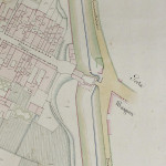 Mura nei pressi di Porta Maggiore Particolare tratto dal Catasto Gregoriano (1835) della città di Bologna, messo a disposizione dall'Archivio di Stato di Roma con il progetto "Imago II".