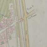 Mura nei pressi di porta San Donato Particolare tratto dal Catasto Gregoriano (1835) della città di Bologna, messo a disposizione dall'Archivio di Stato di Roma con il progetto "Imago II".