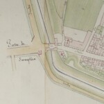 Mura nei pressi di porta Saragozza Particolare tratto dal Catasto Gregoriano (1835) della città di Bologna, messo a disposizione dall'Archivio di Stato di Roma con il progetto "Imago II".