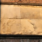 Lapide sul muro dell'ex convento di Santa Maria degli Angeli