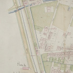 Mura da porta Sant'Isaia alla Grada Particolare tratto dal Catasto Gregoriano (1835) della città di Bologna, messo a disposizione dall'Archivio di Stato di Roma con il progetto "Imago II".