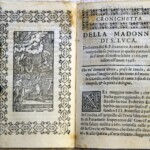 L'inizio della cronichetta e, in antiporta, una semplice incisione xilografica.