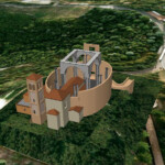 1737: vengono innalzate le ultime due coppie di colonne, ai lati della cappella della Beata Vergine. Vengono tagliati opportunamente i muri della chiesa vecchia per permettere questa operazione.