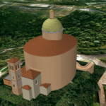 Viene completata la cupola (1742). Con la copertura della chiesa nuova si procede alla demolizione di quella vecchia (1743) della quale viene conservata la sola cappella della Beata Vergine.