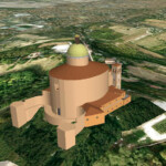 1756: Il nuovo santuario è ormai concluso. Si inizia il completamento della facciata.