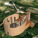 Inizio del cantiere (1723-1737) del nuovo Santuario: vengono iniziati i muri della pianta ellittica della nuova chiesa e si innalzano le colonne.