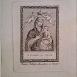 Immagine devozionale stampata da Antonio Landini in Bologna.