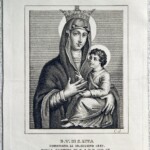 Immagine della B.V. di San Luca coronata da Pio IX, stampata da Salvardi nel Pavaglione