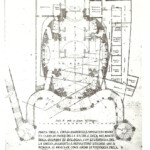 Planimetria della nuova chiesa sovrapposta a quella preesistente.
