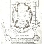 Planimetria della nuova chiesa sovrapposta a quella preesistente.
