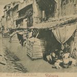 Canale delle Moline. Le piccole singolari costruzioni in legno sull'acqua del canale servivano per dare un minimo di intimità a chi usava le acque del canale per fini igienici.