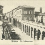 Via dell'Indipendenza. Porta Galliera è alle spalle, la Montagnola a sinistra.