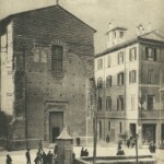 La chiesa di Santa Maria della Visitazione e il Ponte delle Lame. La facciata della chiesa si presenta così anche oggi.